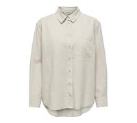 ONLY ONLTOKYO L/S Linen Blend Shirt PNT Noos Blouse, Beige Clair, S Femme