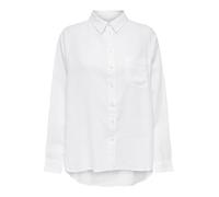 Only ONLTOKYO L/S Linen Blend Shirt PNT Noos Blouse, Blanc Brillant, Small Femme