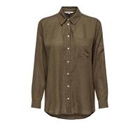 ONLY ONLTOKYO L/S Linen Blend Shirt PNT Noos Blouse, Gris, L Femme