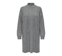ONLY Onltokyo L/S Robe à Fermeture éclair, Gris foncé mélangé, L Femme
