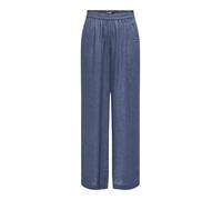 ONLY Onltokyo Life Hw Linen Blend PNT Noos Pantalon Coupe Droite avec Taille Haute et Poches latérales, Bleu foncé, M / 32L Femmes