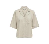 ONLY Onltokyo S/S Linen Blend Shirt PNT Noos Blouse, Beige Clair, M Femme
