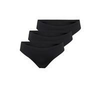 ONLY Onltracy Noos 3-PK Lettre collée Panies, Noir/Noir, L Femme