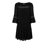 ONLY Onltyra 3/4 Flare Short Dress WVN Noos, Robe décontractée Femme, Noir, 36