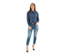 ONLY Onlvalais L/S WVN Noos Chemise à Manches Longues avec épaules Qui se chevauchent, Indigo Bleu, S, Bleu Indigo, S