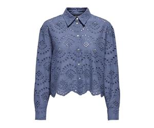 Only Onlvalais L/S WVN Noos Chemise à Manches Longues avec épaules Qui se chevauchent, Indigo Bleu, S, Bleu Indigo, S