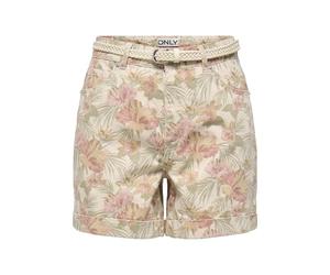 Only Onlvega-Silla Hw Mom Belt Short PNT, Rose sépia, M Femme