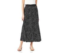 ONLY ONLVENEDIG AOP Life Long Skirt WVN Noos, Jupe Femme, Black/AOP:CD Dot, S