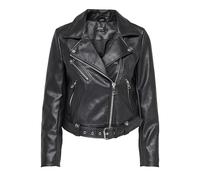 ONLY Onlvera Veste de motard en similicuir pour femme, Noir, L
