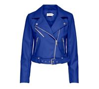 ONLY Onlvera Veste en Cuir synthétique Biker CC OTW pour Femme, Bleu Dazzling, S