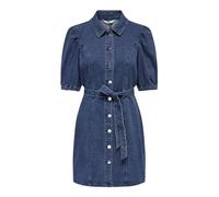 ONLY Onlvibbe SS Belt DNM Dress MBD Noos Robe en Jean, Denim Bleu médium, M Femme