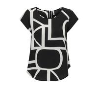 Only ONLVIC S/S AOP Top Noos PTM, T-Shirt Femme, Black/AOP:Maritime Great Logo,