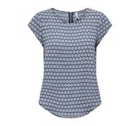 ONLY Onlvic S/S AOP Top Noos Ptm Tricot, Denim foncé/AOP:Small Ikat, 36 Femme
