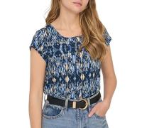 ONLY Onlvic S/S Top Noos Ptm T-Shirt, Forever Blue/AOP : Ethnic Rebel, 36 Femmes
