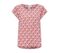 ONLY Onlvic S/S AOP Top Noos WVN, Rouge Equestrian, 42 Femmes