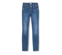 ONLY Onlwauw Hw Dou But Cut Skinny DNM Ext Jeans, Denim Bleu médium, S x 34L Femme