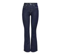 ONLY ONLWAUW Life HW Flared Rinse DNM, Pantalones de Campana De Las Mujeres, Dark Blue Denim, S/32