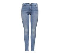 Only Onlwauw Life Mid SK DEST Bj759 Noos Jeans, Gris (Denim Bleu Clair Moyen), M / 30L Femme