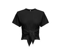 ONLY Onlwill Life S/S Tie Top JRS, Noir, XL Femmes