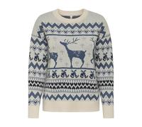 ONLY Onlxmas Rain Ls Glitter O-Neck KNT, Bouleau, XL Femme