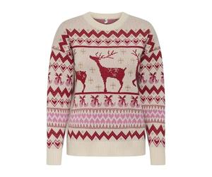 ONLY Onlxmas Rain Ls Glitter O-Neck KNT, Bouleau, XL Femme