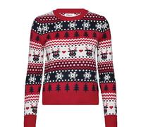 ONLY Onlxmas Reindeer Ls O-Neck Box KNT Pull tricoté Femme