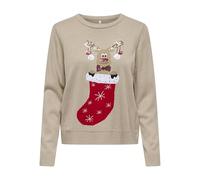 ONLY Onlxmas Shine Ls Oneck KNT, Humus, S Femme