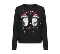 ONLY Onlxmas Shine Ls Oneck KNT pour Femme, Noir, L