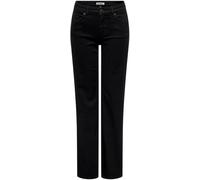 ONLY ONLY Black Blush Mid Rise Straight Leg Jeans With Super Stretch