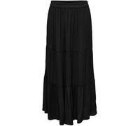 ONLY ONLY Black Maxi Tiered Skirt Black EU 44 (UK 16)