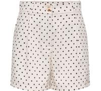 ONLY ONLY Black White Polka Dot Linen Look Shorts Black EU 44 (UK 16)