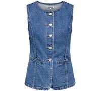ONLY ONLY Blue Denim Button Through Waistcoat