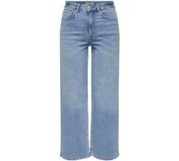 ONLY ONLY Blue High Waist Wide Leg Cropped With Super Stretch Jeans