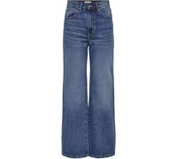 ONLY ONLY Blue High Waist Wide Leg Rose Print Jeans