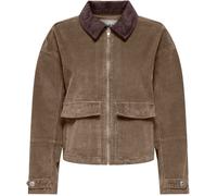 ONLY ONLY Brown Corduroy Zip Up Barn Jacket