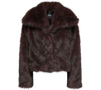 ONLY ONLY Brown Faux Fur Short Jacket