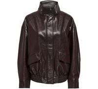 ONLY ONLY Brown Funnel Neck PU Bomber Jacket