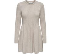 ONLY ONLY Brown Long Sleeve Cable Knit Mini Dress Brown EU 36 (UK 8)
