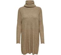 ONLY ONLY Brown Long Sleeve Knitted Cowl Neck Midi Dress Brown EU 42 (UK 14)