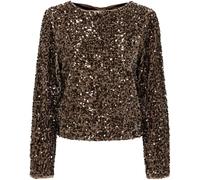 ONLY ONLY Brown Sequin Bow Back Top