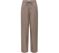 ONLY ONLY Brown Straight Fit Linen Blend Trousers