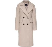 ONLY ONLY Cream Double Breasted Boucle Long Coat