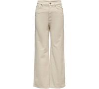 ONLY ONLY Cream High Waist Wide Leg Corduroy Trousers