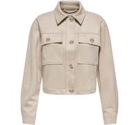 ONLY ONLY Cream Short Faux Suede Jacket