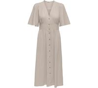ONLY ONLY Cream Short Sleeve Button Through Midi Dress Cream EU 34 (UK 6)