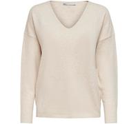 ONLY ONLY Cream V-Neck Cosy Knitted Jumper