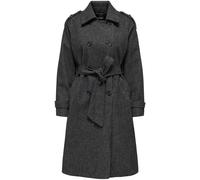 ONLY ONLY Grey Herringbone Winter Trench Coat