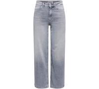 ONLY ONLY Grey High Waist Wide Leg Cropped With Super Stretch Jeans