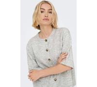 ONLY ONLY Grey Short Sleeve Button Through Cardigan