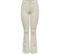 ONLY ONLY Natural Blush Mid Waist Flared Jeans With Super Stretch